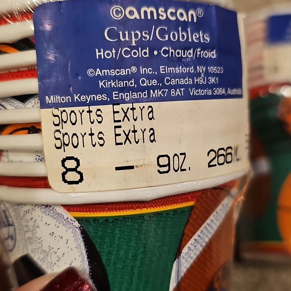 Amscan Sports Extra Paper Cups - Multicolor - 2sets (8 Pack Each)